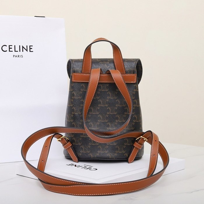 Celine Tote bag with elegant contours Brown 01A