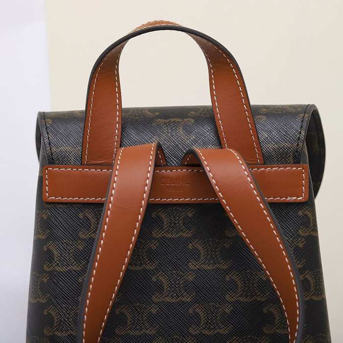 Celine Tote bag with elegant contours Brown 01A