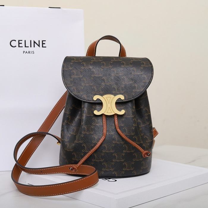 Celine Tote bag with elegant contours Brown 01A