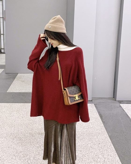 Celine Tote bag with leather accents Brown 01A