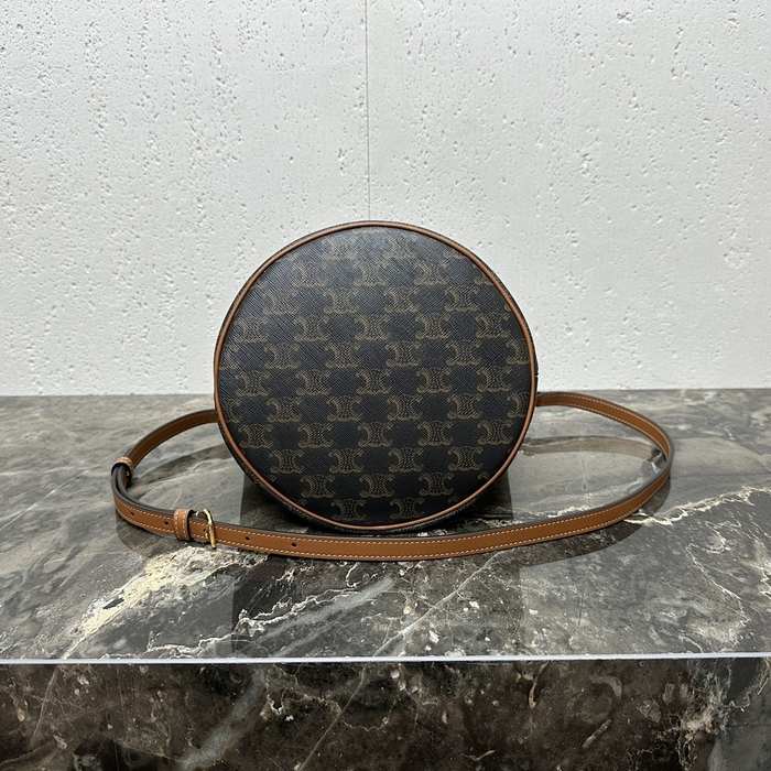 Celine Tote bag with leather drawstring features Brown 01A