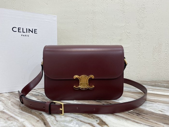 Celine Tote bag with sleek design traits Burgundy 01A