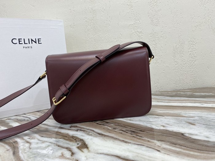 Celine Tote bag with sleek design traits Burgundy 01A