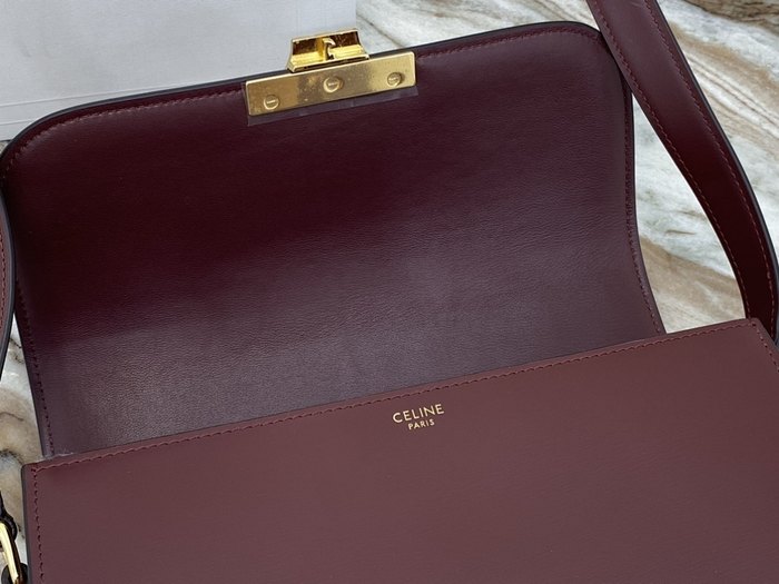Celine Tote bag with sleek design traits Burgundy 01A