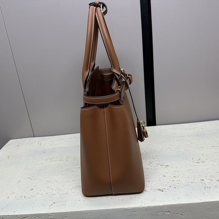 Celine Tote bag with structured design Brown 01A 3