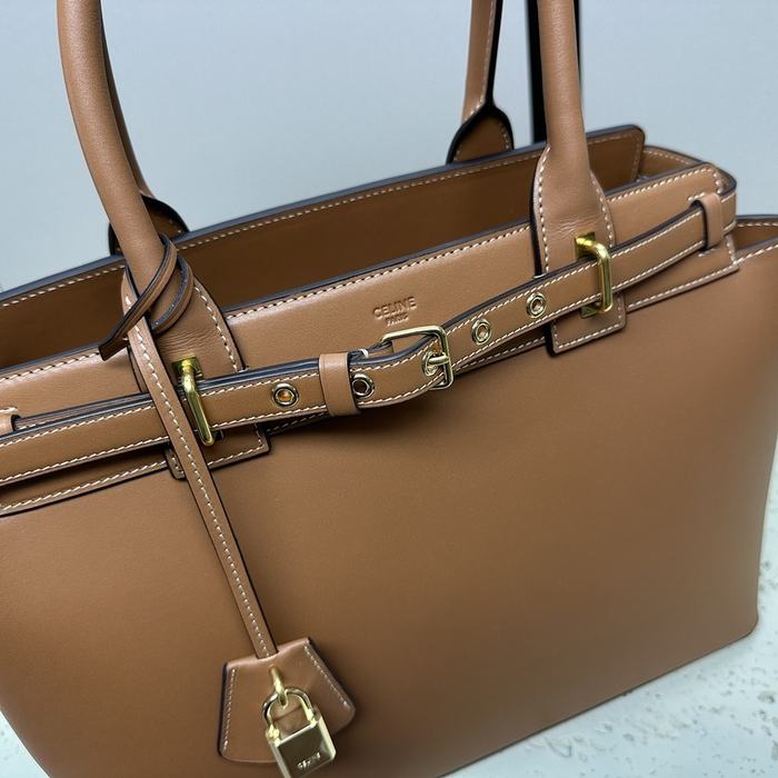 Celine Tote bag with structured design Brown 01A 3