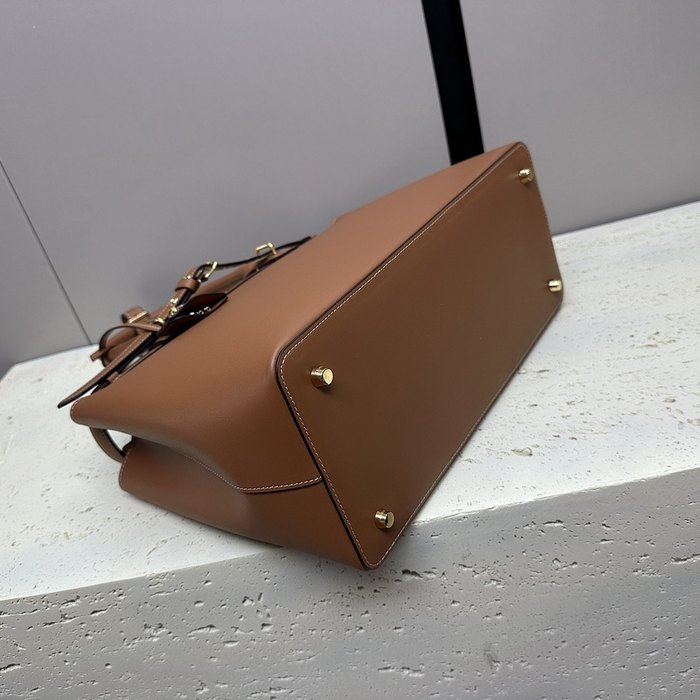 Celine Tote bag with structured design Brown 01A 3