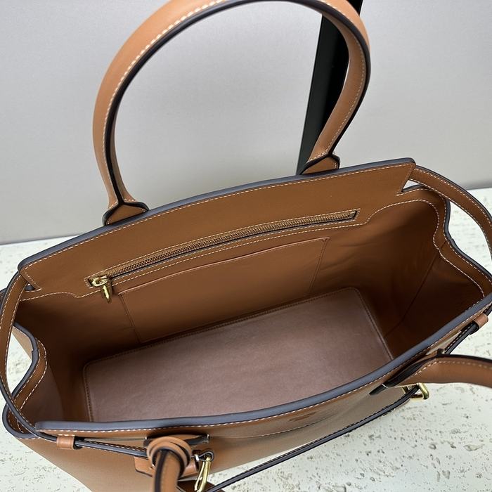 Celine Tote bag with structured design Brown 01A 3