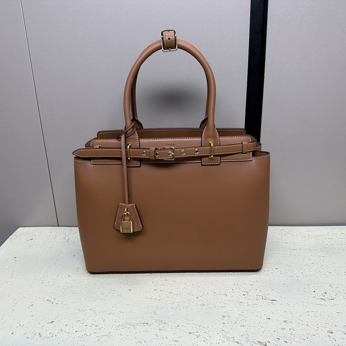 Celine Tote bag with structured design Brown 01A 3