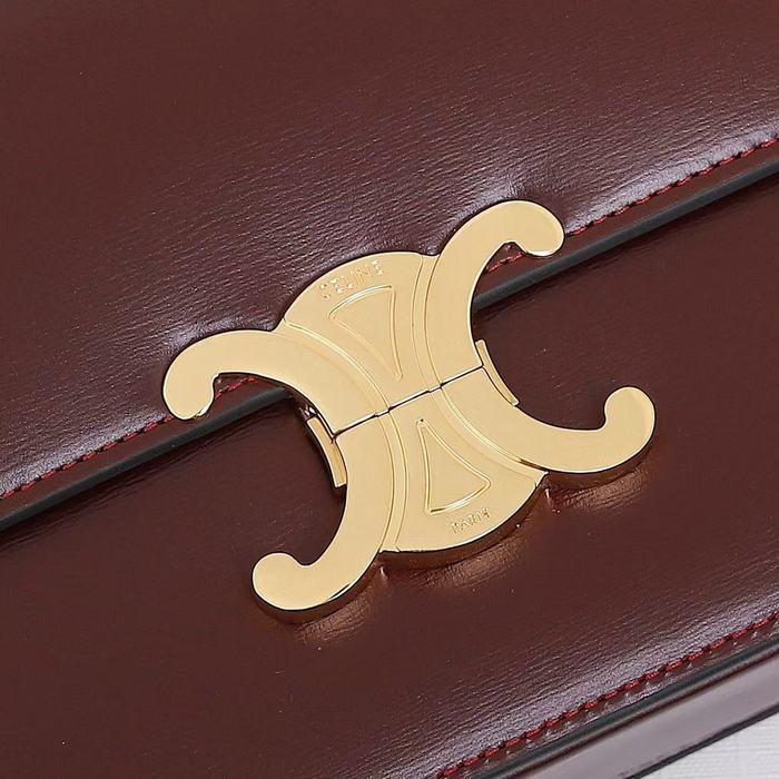 Celine Tote bag with structured design Burgundy 01A