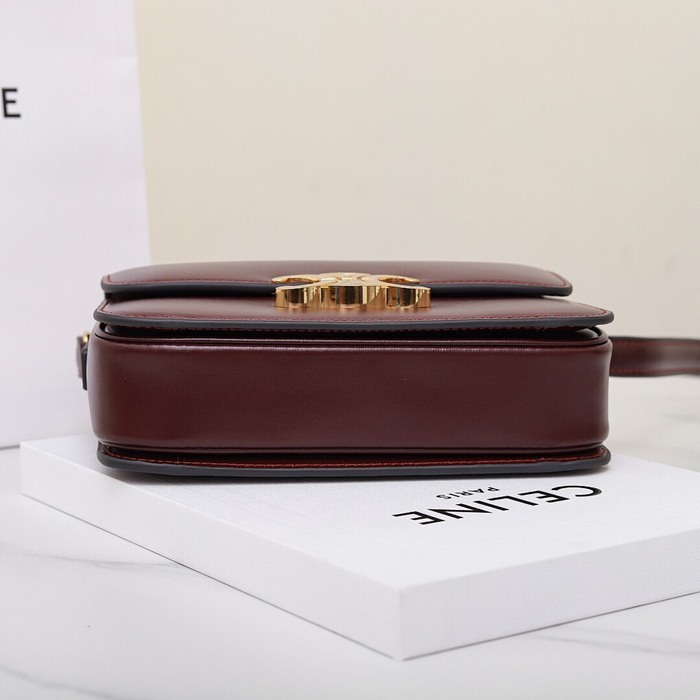 Celine Tote bag with structured design Burgundy 01A