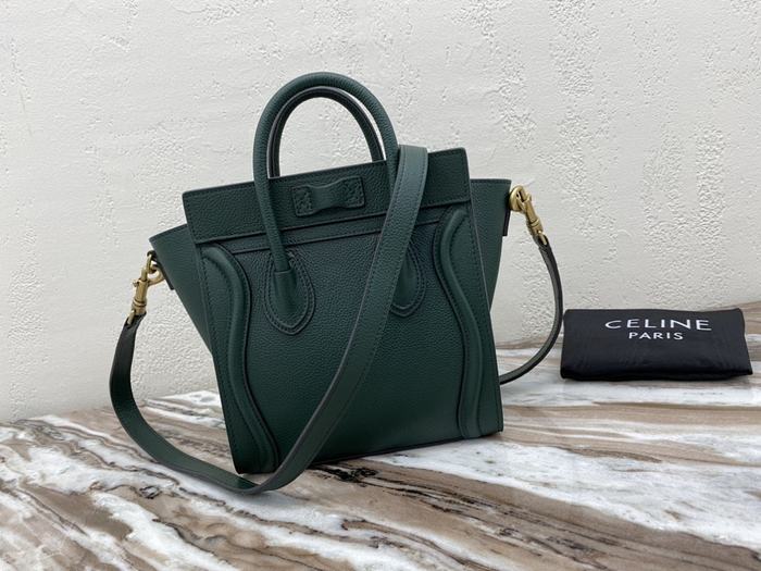 Celine Tote bag with structured design Green 01A