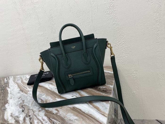 Celine Tote bag with structured design Green 01A