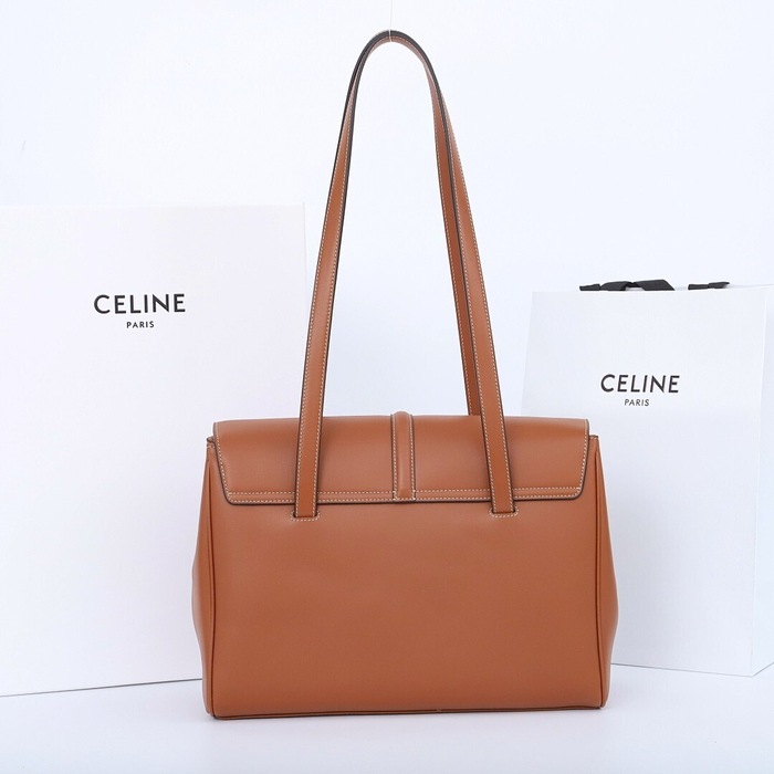 Celine Tote bag with structured design Tan 01A