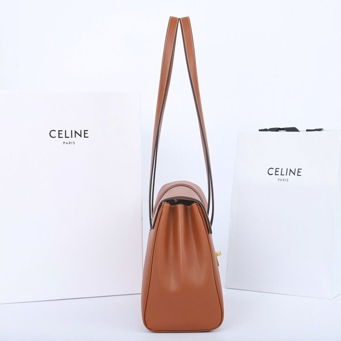 Celine Tote bag with structured design Tan 01A