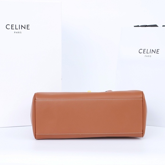 Celine Tote bag with structured design Tan 01A