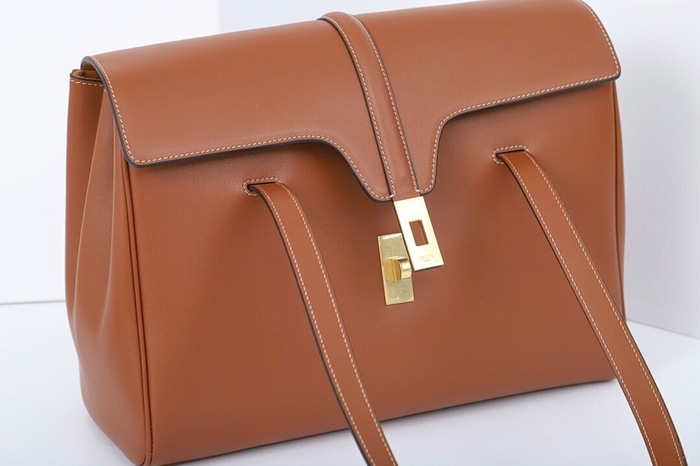 Celine Tote bag with structured design Tan 01A