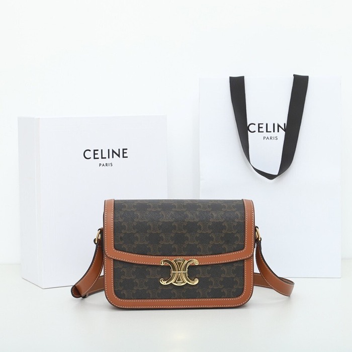 Celine Tote bag with stylish features Brown 01A 5
