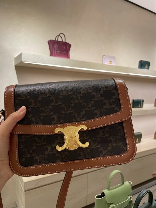 Celine Tote bag with stylish features Navy 01A 2