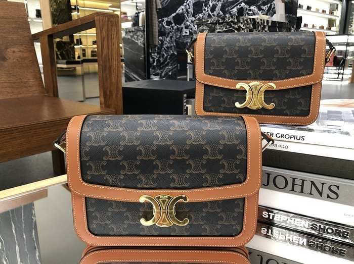 Celine Tote bag with stylish features Navy 01A 2