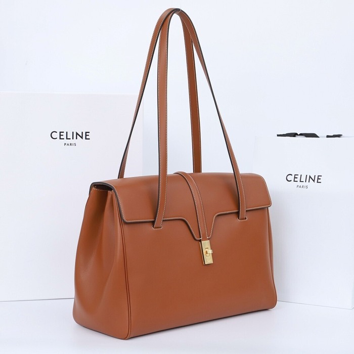 Celine Tote bag with stylish features Tan 01A