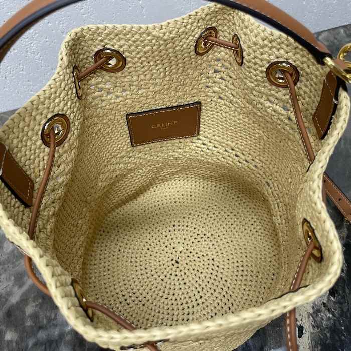 Celine Tote bag with stylish traits Brown 01A 3