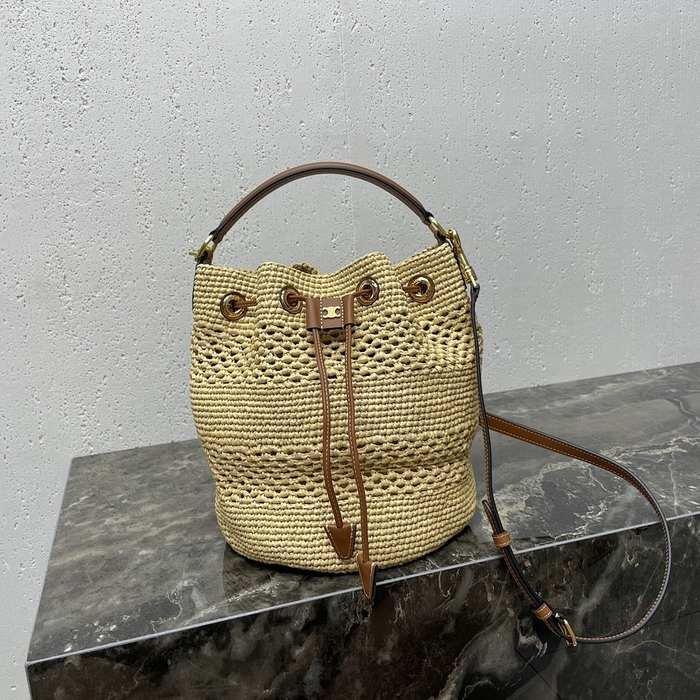 Celine Tote bag with stylish traits Brown 01A 3
