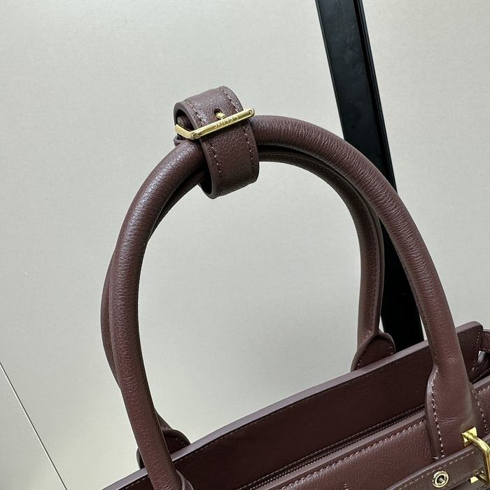 Celine Tote handbag with structured design Burgundy 01A