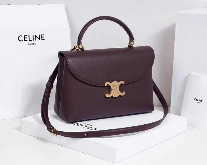 Celine Tote style 14 Burgundy 01A