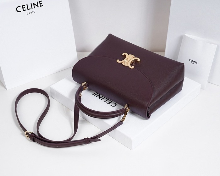 Celine Tote style 14 Burgundy 01A