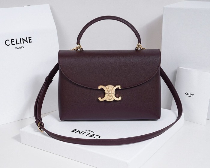 Celine Tote style 14 Burgundy 01A
