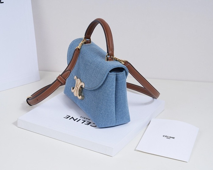 Celine Tote style 24 Blue 01A