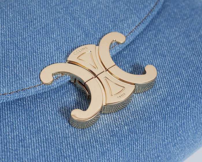 Celine Tote style 24 Blue 01A