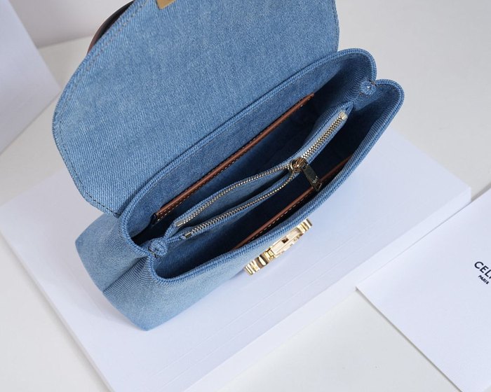 Celine Tote style 24 Blue 01A