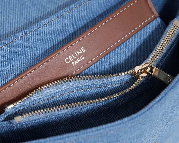 Celine Tote style 24 Blue 01A