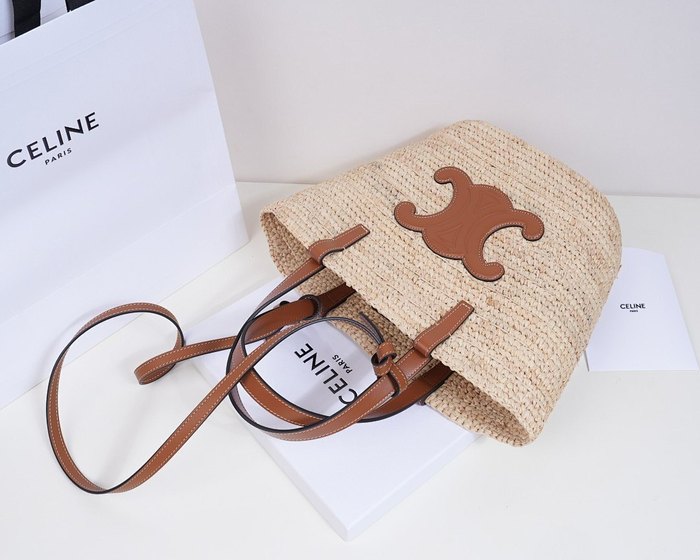 Celine Tote with leather features Brown 01A