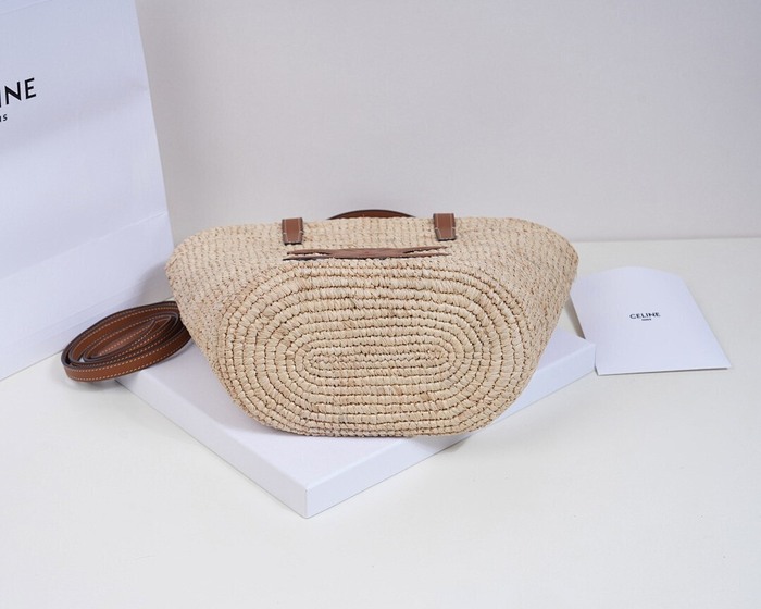 Celine Tote with leather features Brown 01A