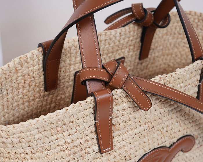 Celine Tote with leather features Brown 01A