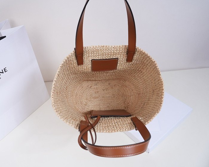 Celine Tote with leather features Brown 01A