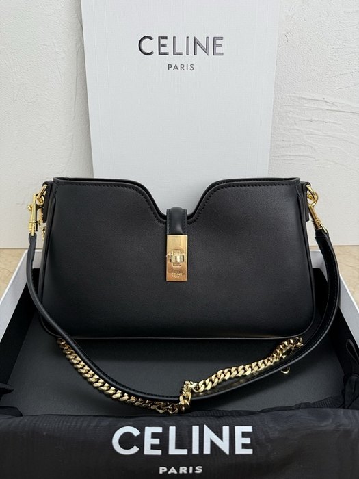 Celine Tote with structured design Black 01A