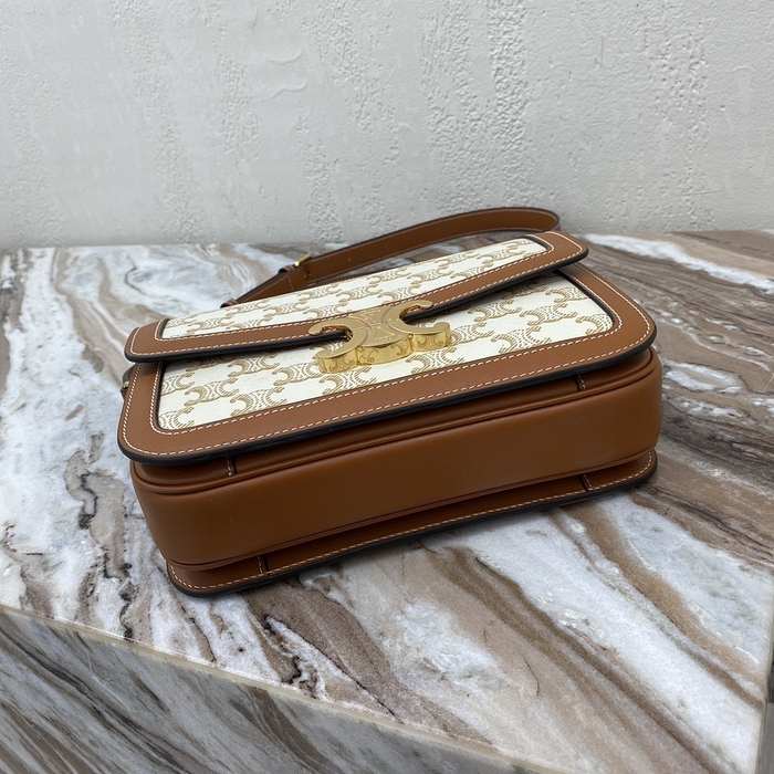 Celine Tote with stylish features Brown 01A 4