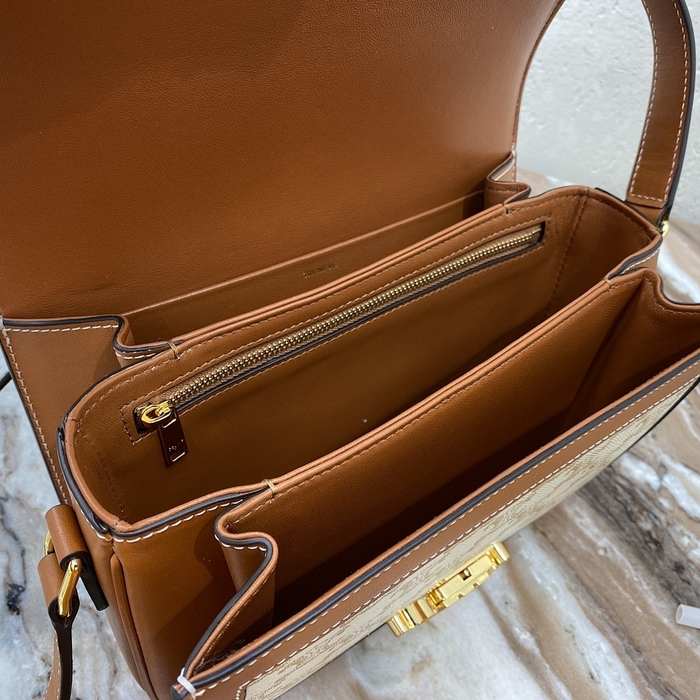 Celine Tote with stylish features Brown 01A 4