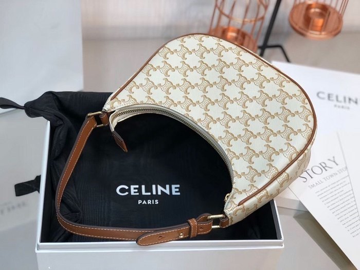 Celine Tote with stylish features Brown 01A