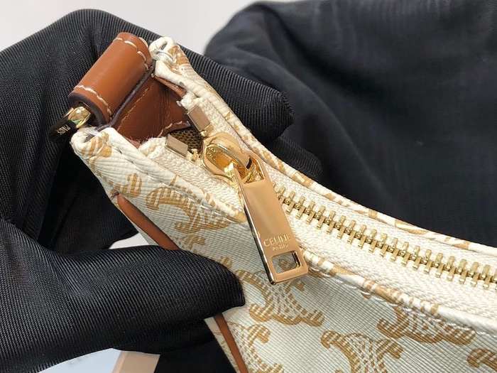 Celine Tote with stylish features Brown 01A