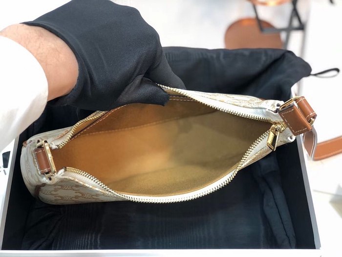 Celine Tote with stylish features Brown 01A