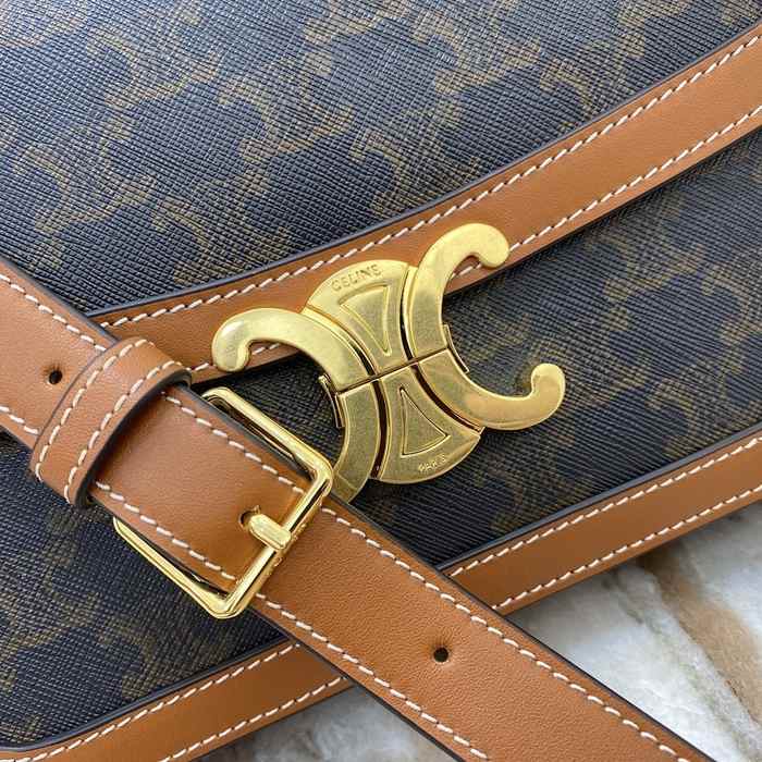 Celine Tote with stylish traits Brown 01A 2