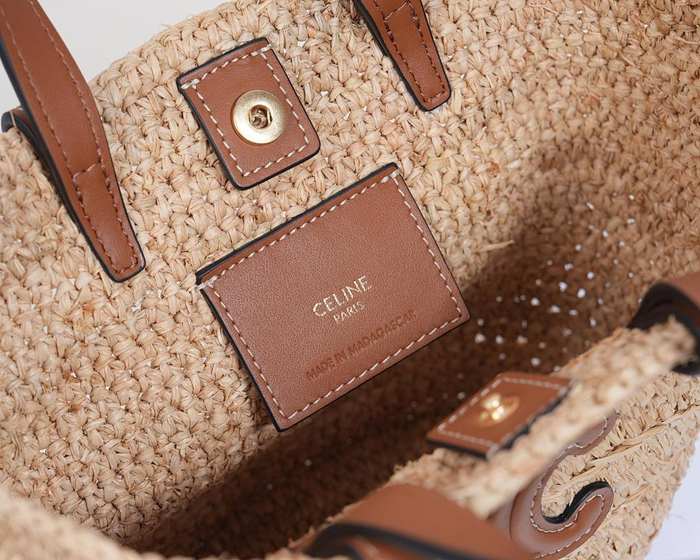 Celine Tote with stylish traits Brown 01A
