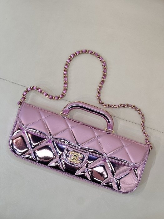 Chanel canvas makeup bag