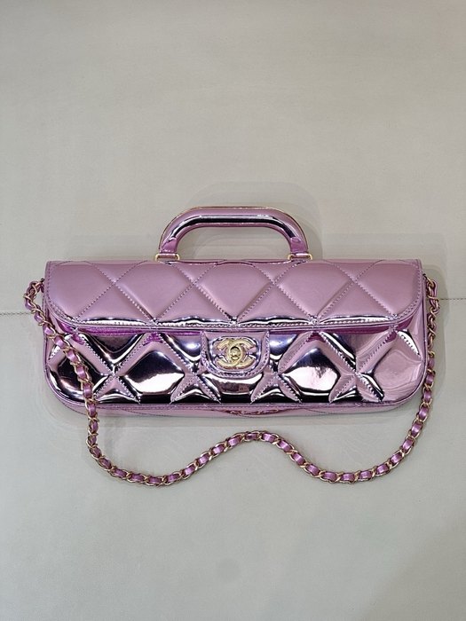 Chanel canvas makeup bag