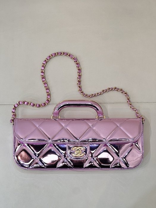 Chanel canvas makeup bag